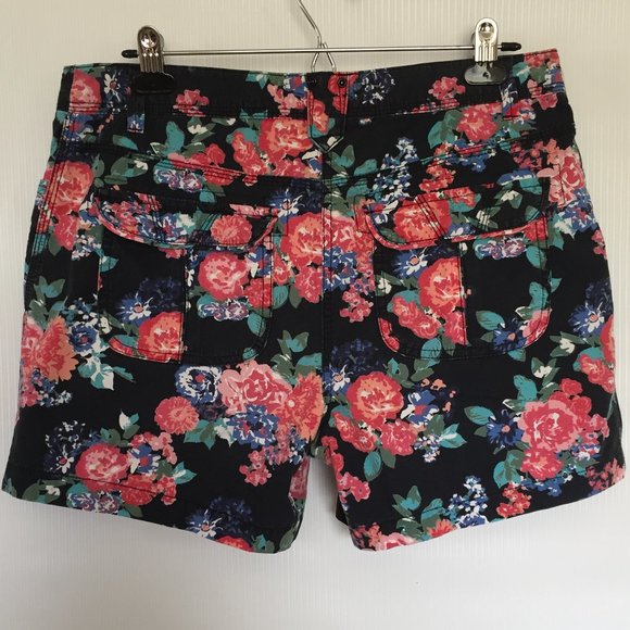 Flowers Print Mid-Rise Shorts 100% Cotton / 9(US) - Picture 6 of 9